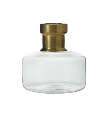 CLEAR VASE JIMMY 4''X4''