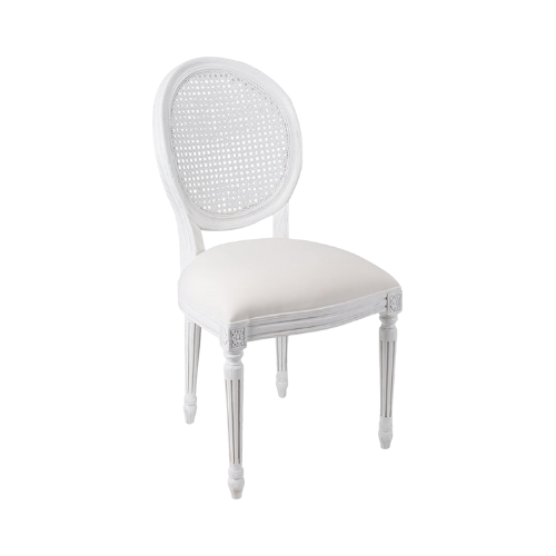 CHAIR LOUIS XV IN RATTAN COLOR VINTAGE