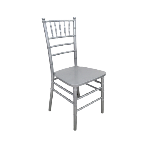 SILLA TIFFANY EN RESINA PLATEADA