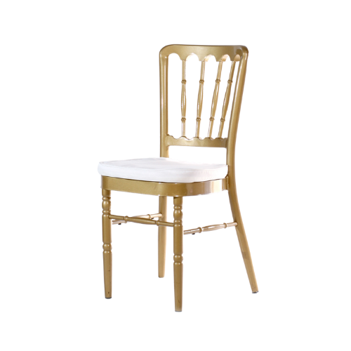 SILLA NAPOLEON EN ALUMINIO DORADA