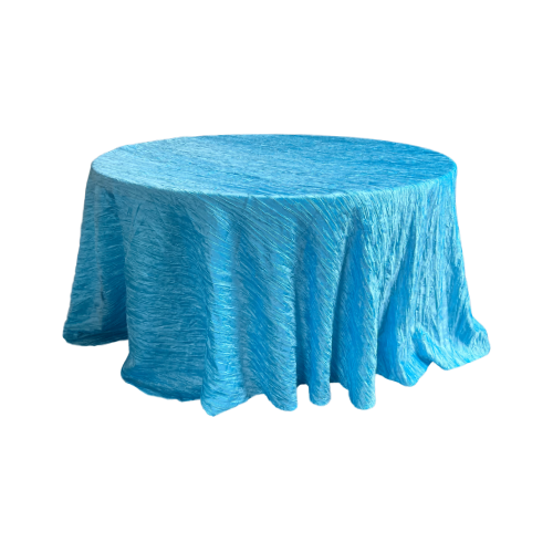 BLUE RUFFLED TABLECLOTH OF 60''