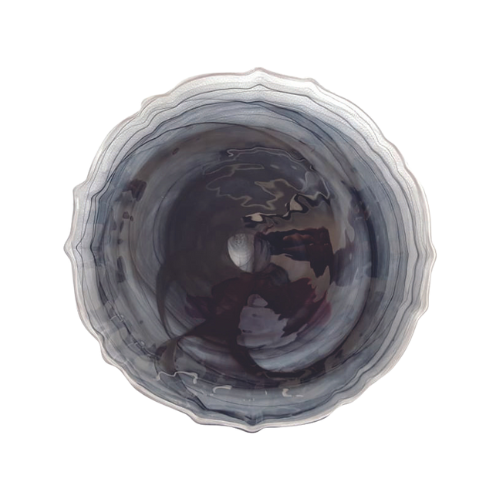 PLATO BASE ALABASTER NEGRO Y PLATEADO
