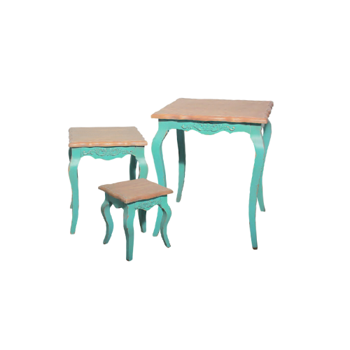 SMALL TABLE PROVIDENCIA TURQ. 22" X 22''X26''