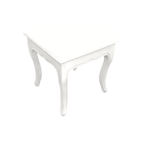 MESA LATERAL WINDSOR EN CAOBA COLOR BLANCO