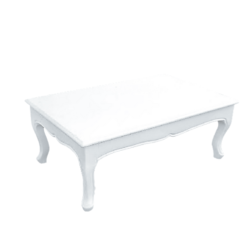 MESA DE CENTRO WINDSOR EN CAOBA COLOR BLANCO