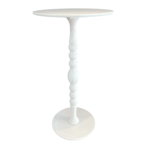 MESA DE BAR VANITY EN MADERA C/BLANCO 23X23X43''H