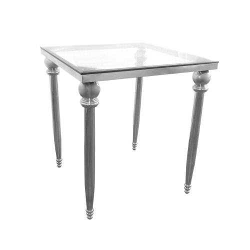 MESA DE BAR VANITY CUAD TORNEADA 36"X36"X40"