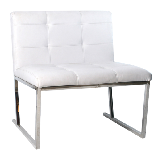 SOFA ROSE CAPITONEADO BLANCO 3 PERSONAS