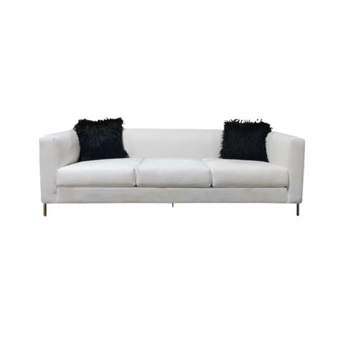 SOFA CANCILLER 3P EN TELA BLANCA