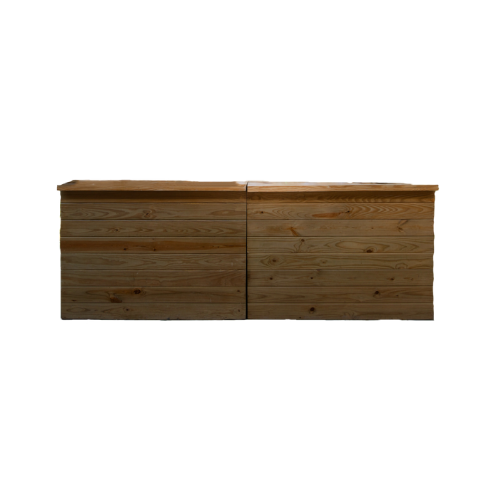 MODULO DE BAR MADERA TALLADO NATURAL