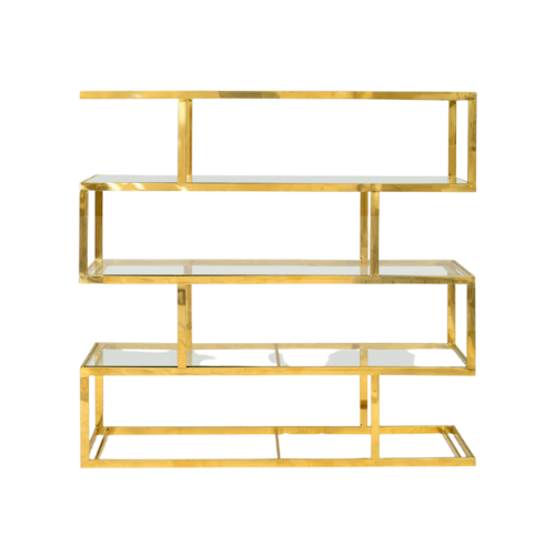 GOLD Z SHELF 63''X16''X47''H