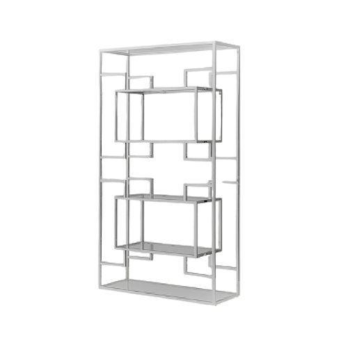 ESTANTE VANITY RECT. PLATEADO 47''X18''X87''H