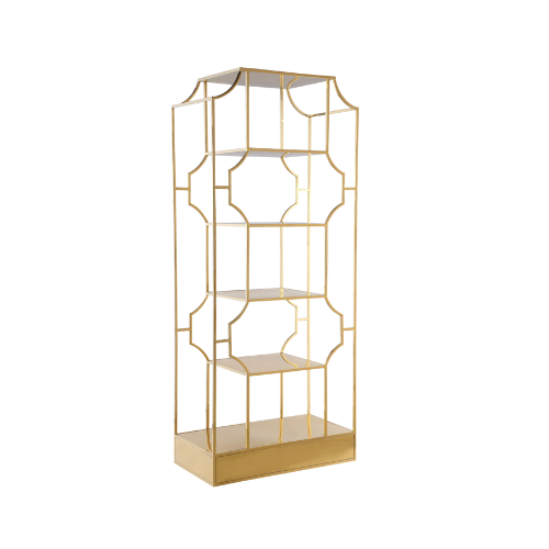 ESTANTE GATSBY RECT. DORADO 39''X18''X87''H