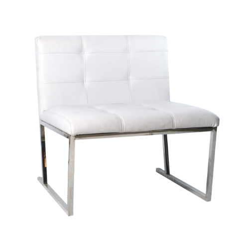 ARMCHAIR ROSE TUFTED WHITE