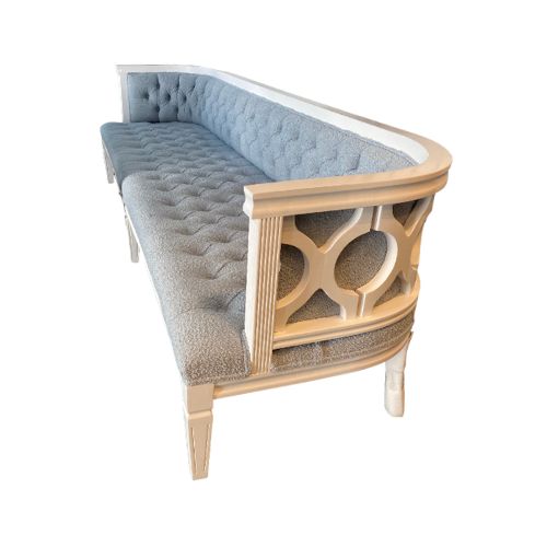 SOFA COLONIAL EN MADERA C/BLANCO 96X29X29''H