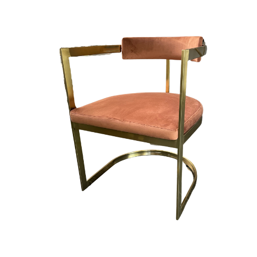 SILLA LUXURY MARRÓN Y DORADA