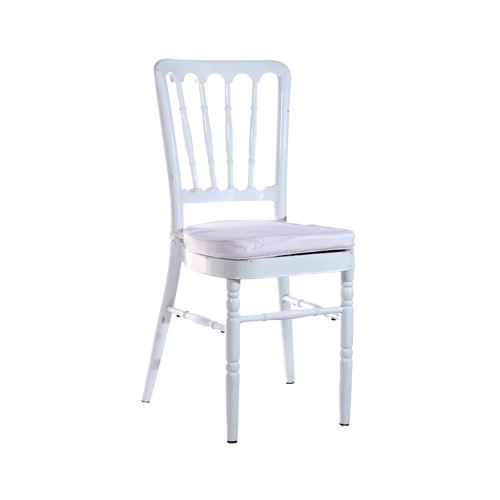 SILLA NAPOLEON EN ALUMINIO BLANCA