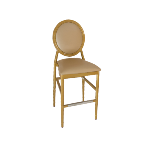 BAR CHAIRS LOUIS XV ALUMINUM GOLD