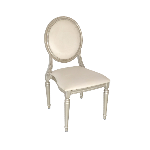 SILLAS LOUIS XV ALUMINIO CHAMPAGNE