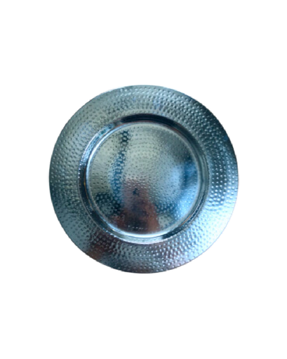 CHARGER PLATE MOROCCAN SILVER