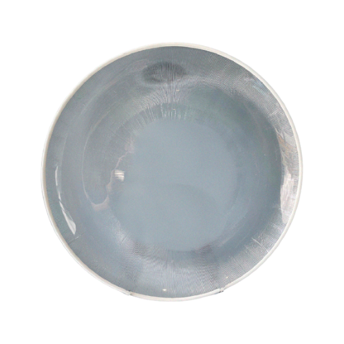PLATO BASE LUXURY CLEAR BORDE BLANCO