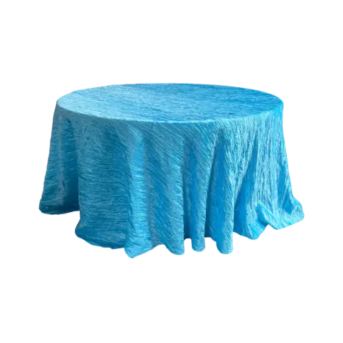 BLUE RUFFLED TABLECLOTH OF 60" (NEW)