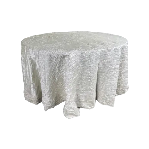 MANTEL CORRUGADO SATIN BLANCO 60"