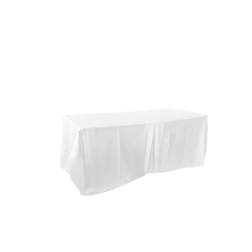 FIXED WHITE TABLE SKIRT 96X32
