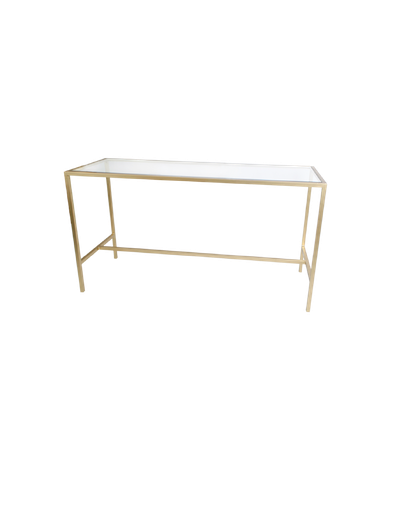 MESA DE BAR VANITY DORADA 43''X24''X41''H