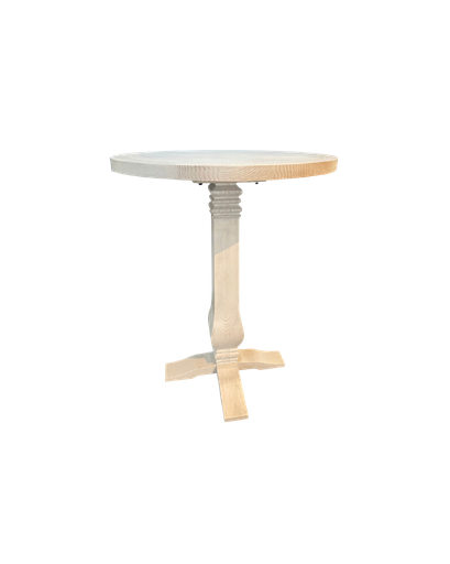 MESA DE BAR COLONIAL EN MADERA C/BLANCO 33X42''