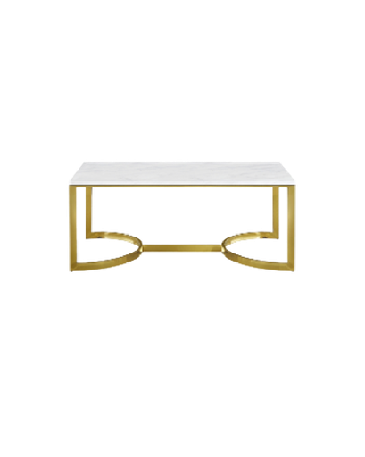 MESA DE CENTRO LUXURY TOPE EN MARMOL 47''X28''X17''H