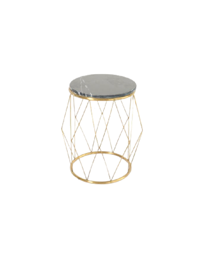 SIDE TABLE MALIBU TOP IN MARBLE 21''X24''H