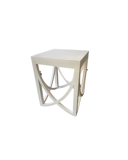 MESA COLONIAL LATERAL EN MADERA C/BLANCO 18X24''