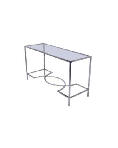 MESA DE BAR INFINITY PLATEADA 70''X24''X42H