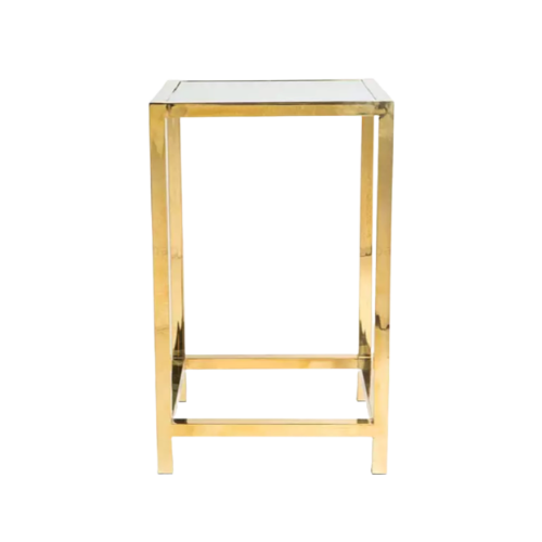 MESA DE BAR VANITY LISA DORADA 24''X24''X41H