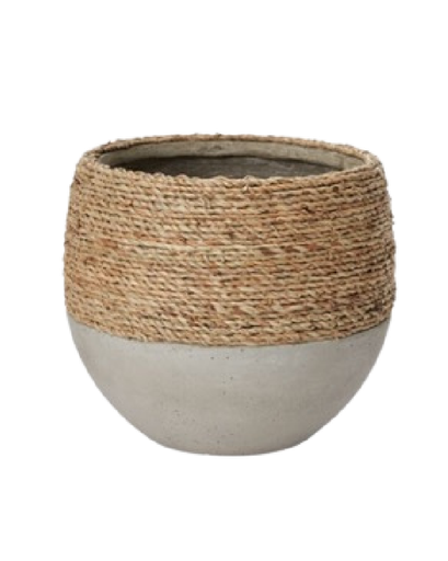MACETERO DE CAÑA 9.5''X9.25''