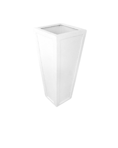 WOODEN PLANTER C/WHITE